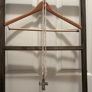 Stone Cross Necklace